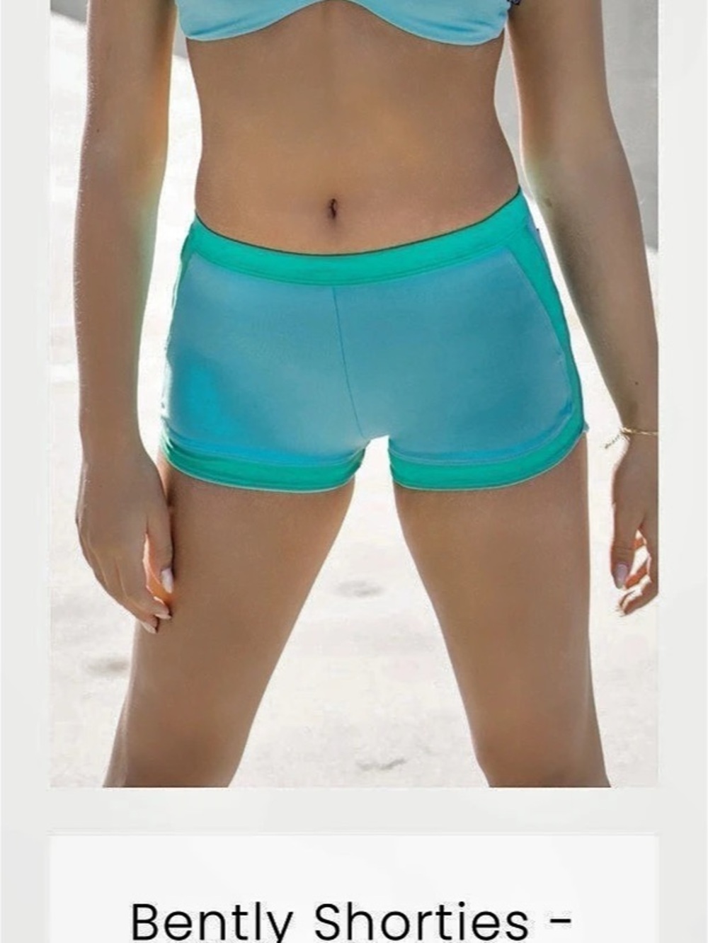 NWT Tiger Friday Bently Shorties - Bali Blue Dance Shorts in size Child Large (C